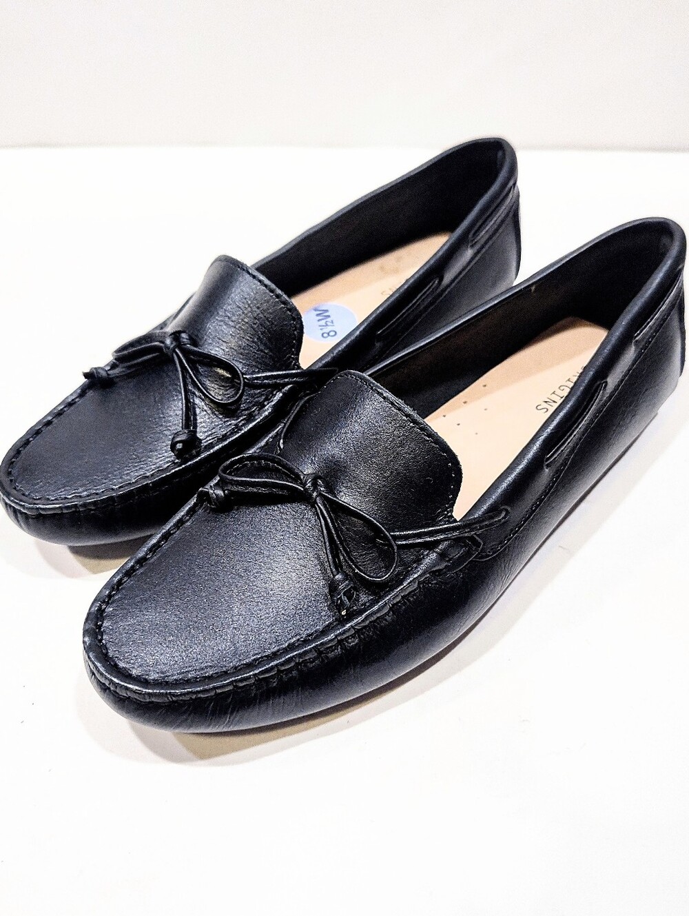 Earth Origins Monarch Loafers Womens Size 8.5W Black Leather Driving Moc Slip On